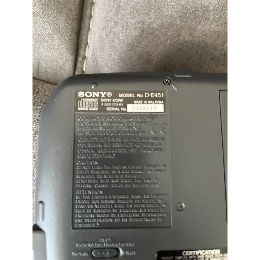 SONY Discman ESP2 Portable CD Player D-E451 - Tested